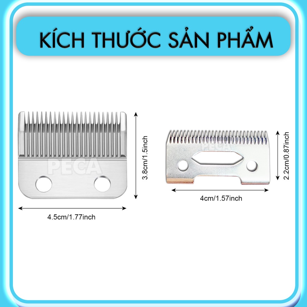 Bộ lưỡi tông đơ thay thế làm bằng thép không gỉ dùng cho các dòng tông chuyên nghiệp Kemei KM-1996