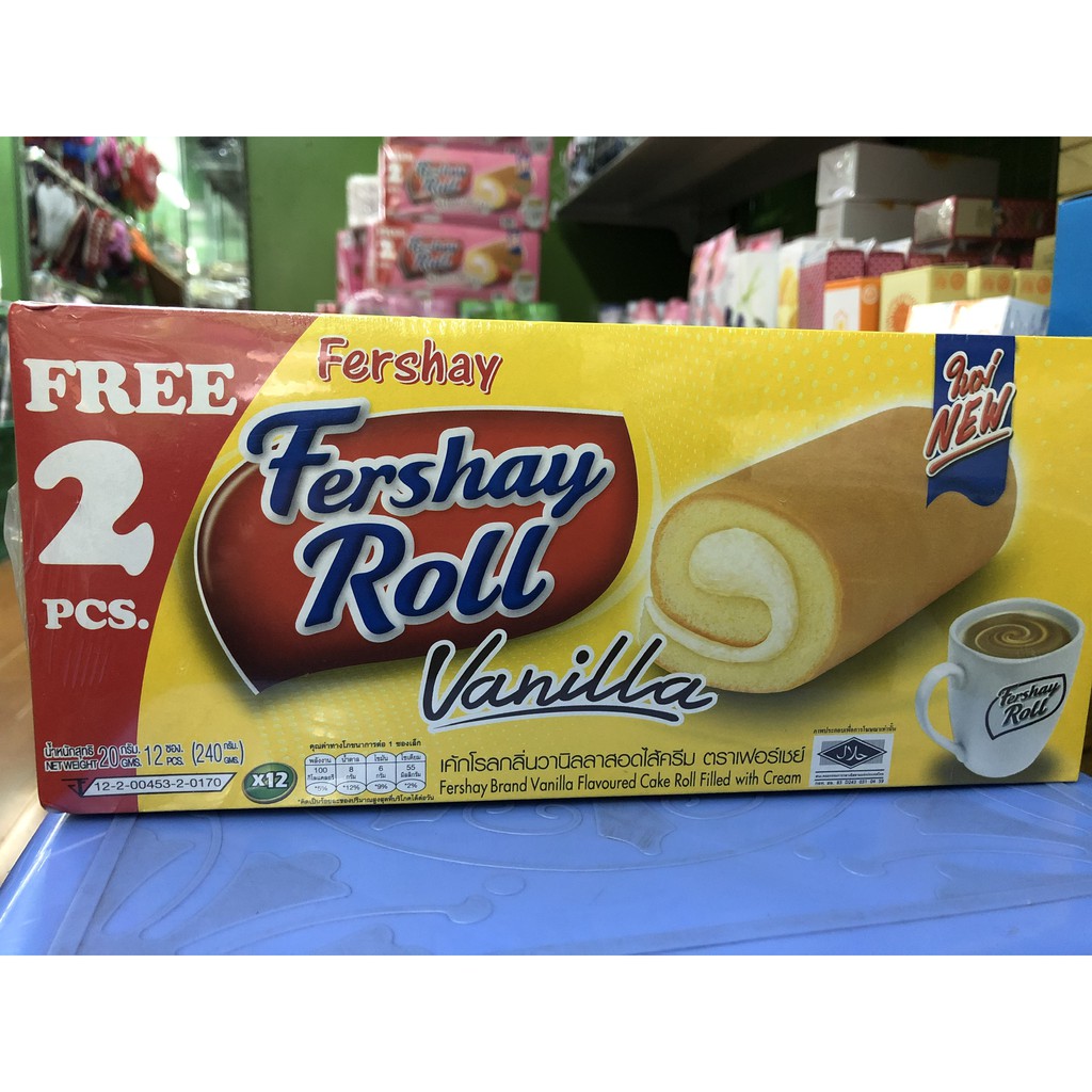 Bánh Bông Lan Cuộn Fershay Roll Thái Lan 240Gr