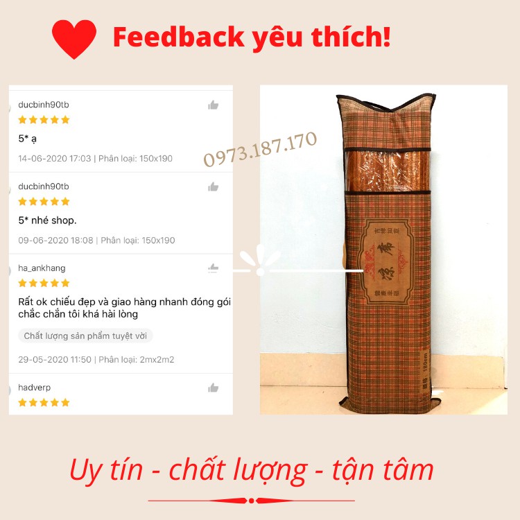 Chiếu trúc tăm tre vân gỗ tây bắc điều hoà đế lót lụa mát lạnh bảo hành 1 đổi 1