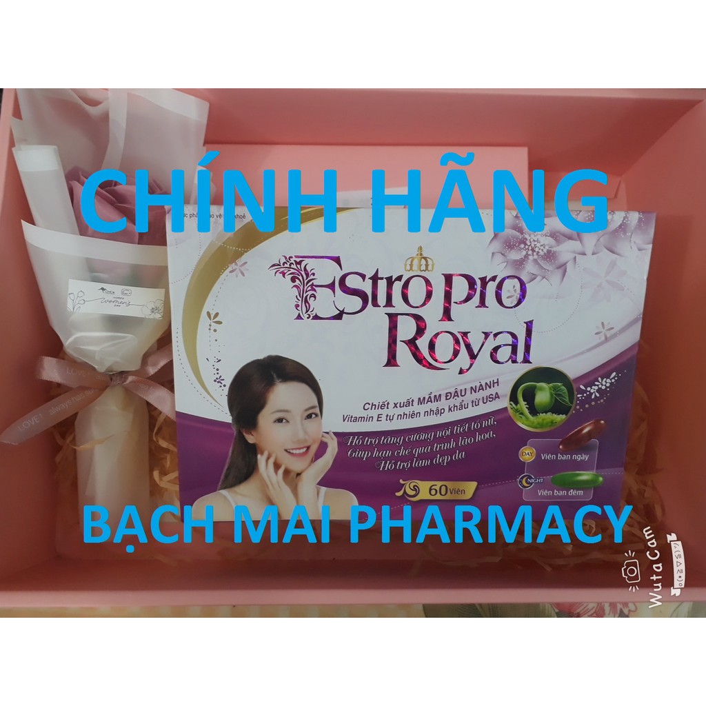 (CHÍNH HÃNG) Viên uống nội tiết tố ESTROPRO ROYAL, hỗ trợ tăng cường nội tiết tố nữ, giảm lão hóa và làm đẹp da