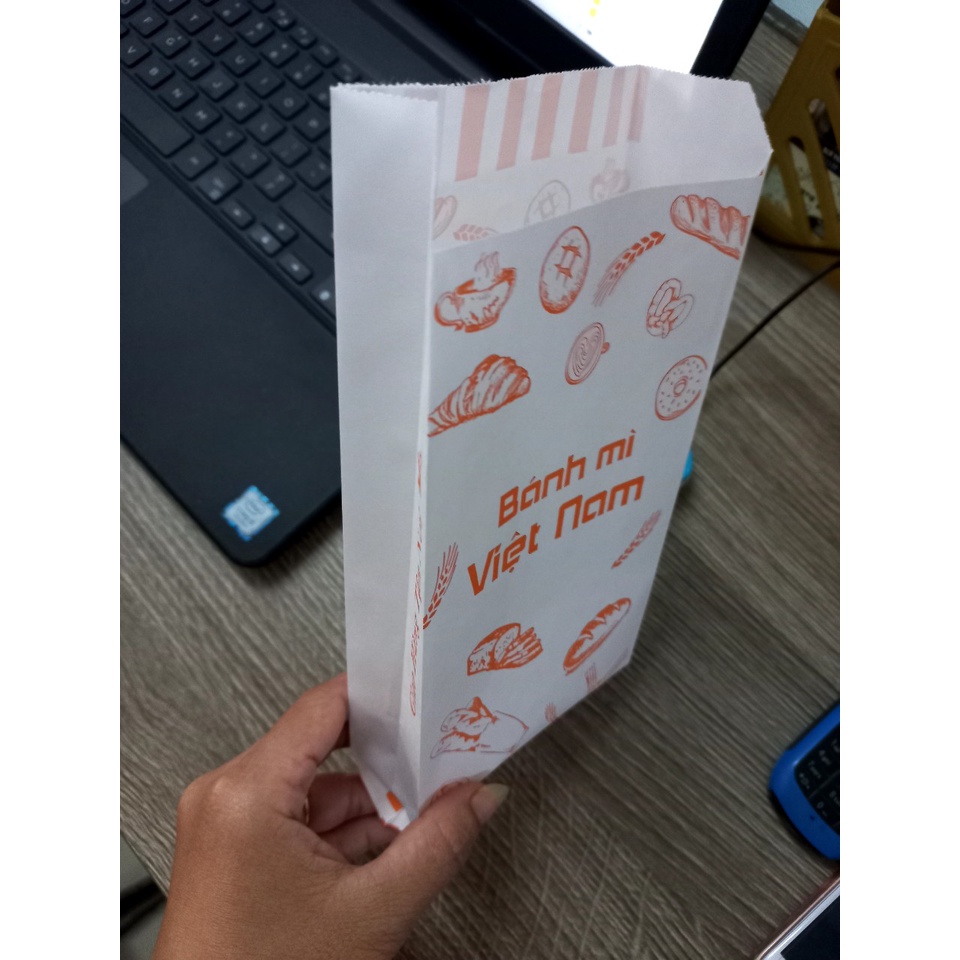 500 cái túi giấy Bánh mì in sẵn