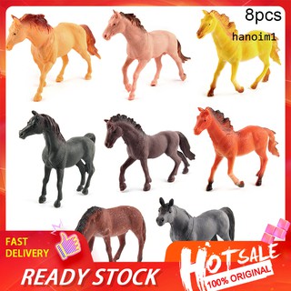 Set 8 mô hình chú ngựa mini bằng nhựa dùng trang trí