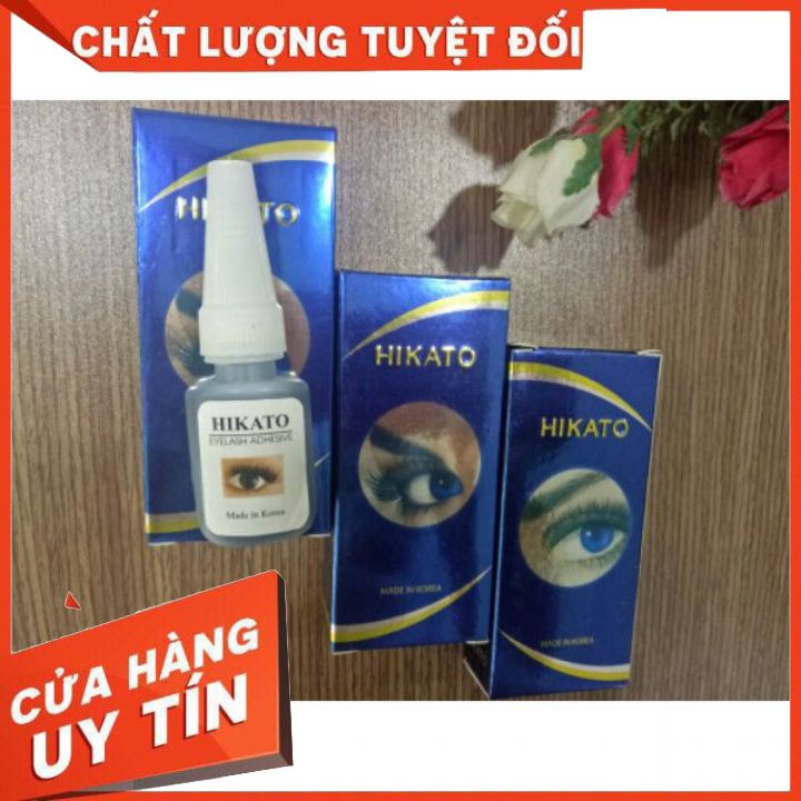 Keo nối mi HIKATO(hàn quốc )vỏ màu xanh không cay mắt - khô nhanh trong 3s- hàng chuyên dùng cho nối long mi-