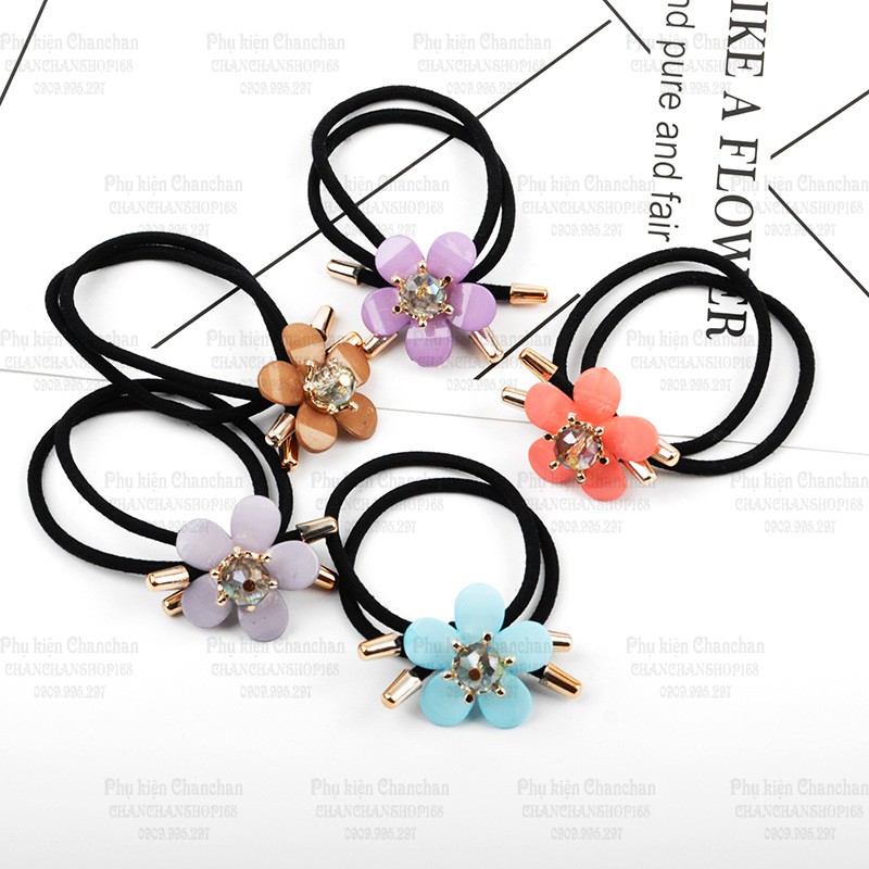 Cột tóc hoa pha lê từ 6k / sợi - Mua 10 giảm 20%