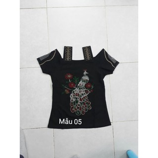 Áo trễ vai đính đá