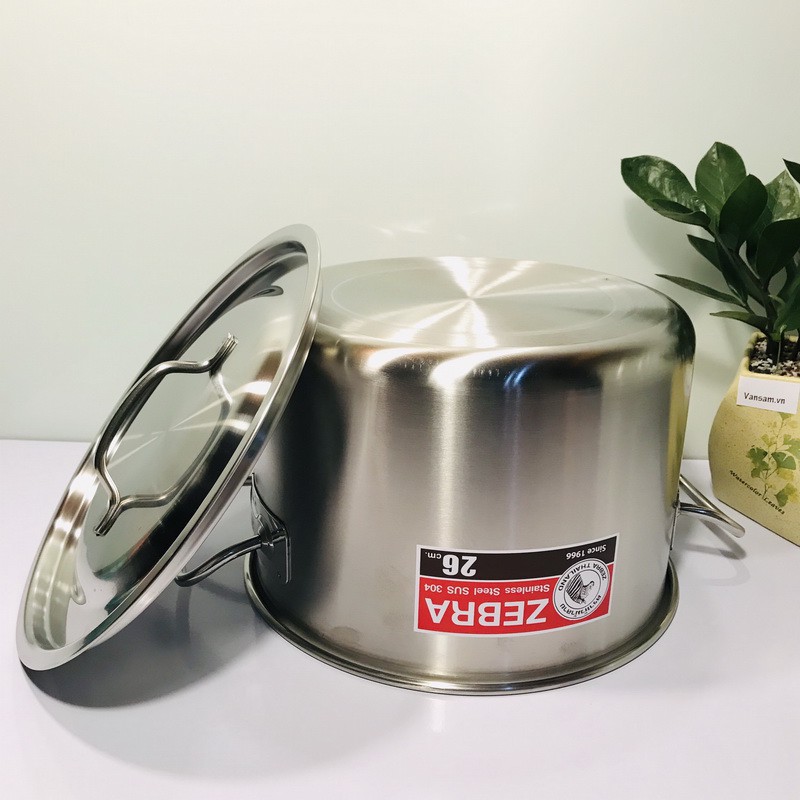Nồi inox 304 nguyên khối Zebra 26cm*18cm -171126
