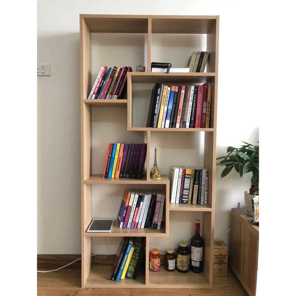 Kệ Sách Gỗ Để Sàn Kệ Sách Chữ U Đa Năng - Đa Tầng Thông Minh Màu Vân Gỗ - Gỗ Ép MDF -TRƯỜNG PHÁT CHUYÊN SĨ