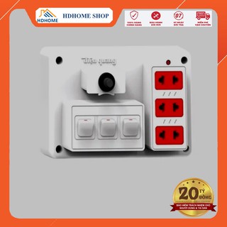 Bảng điện taplo Điện Quang ĐQ FEP 32W 03S 3 công tắc 3 ổ cắm, bảng điện đấu sẵn