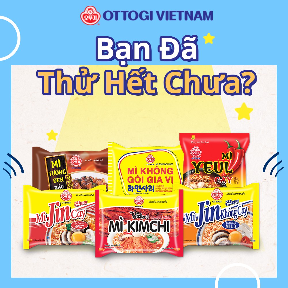 Các Loại Mì Gói Hàn Quốc Ottogi