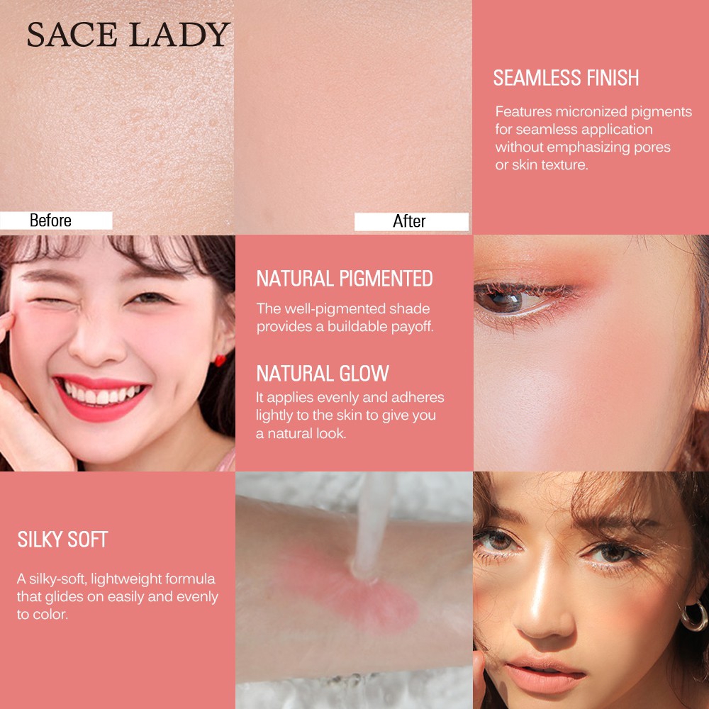 Phấn Má Hồng SACE LADY Dạng Nén Lâu Trôi Làm Sáng Da Cao Cấp 6g | BigBuy360 - bigbuy360.vn