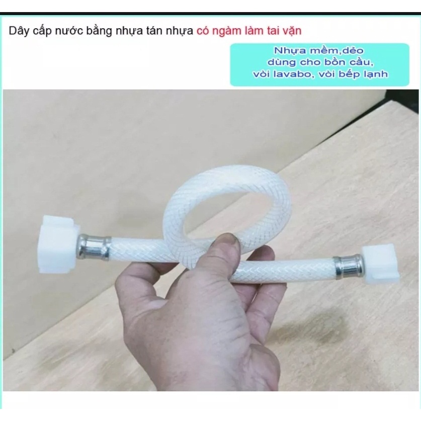 Dây cấp nước tán nhựa, không gỉ, dây dẫn dẻo chịu phèn, mặn