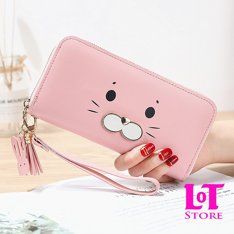 [ BLACKFRIDAY ] Ví nữ dài mặt mèo cute VD140 - Hà Nội