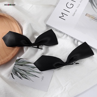 Kẹp tóc cài tóc nơ satin Jisoo phong cách Hàn Quốc