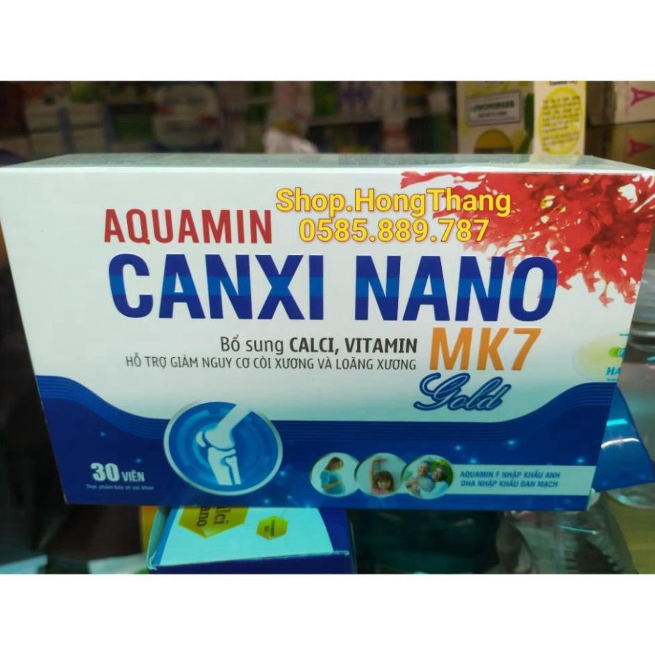 Aquamin Canxi Nano Mk7 gold BỔ SUNG CANXI, chống còi xương, loãng xương hộp 30 viên T t