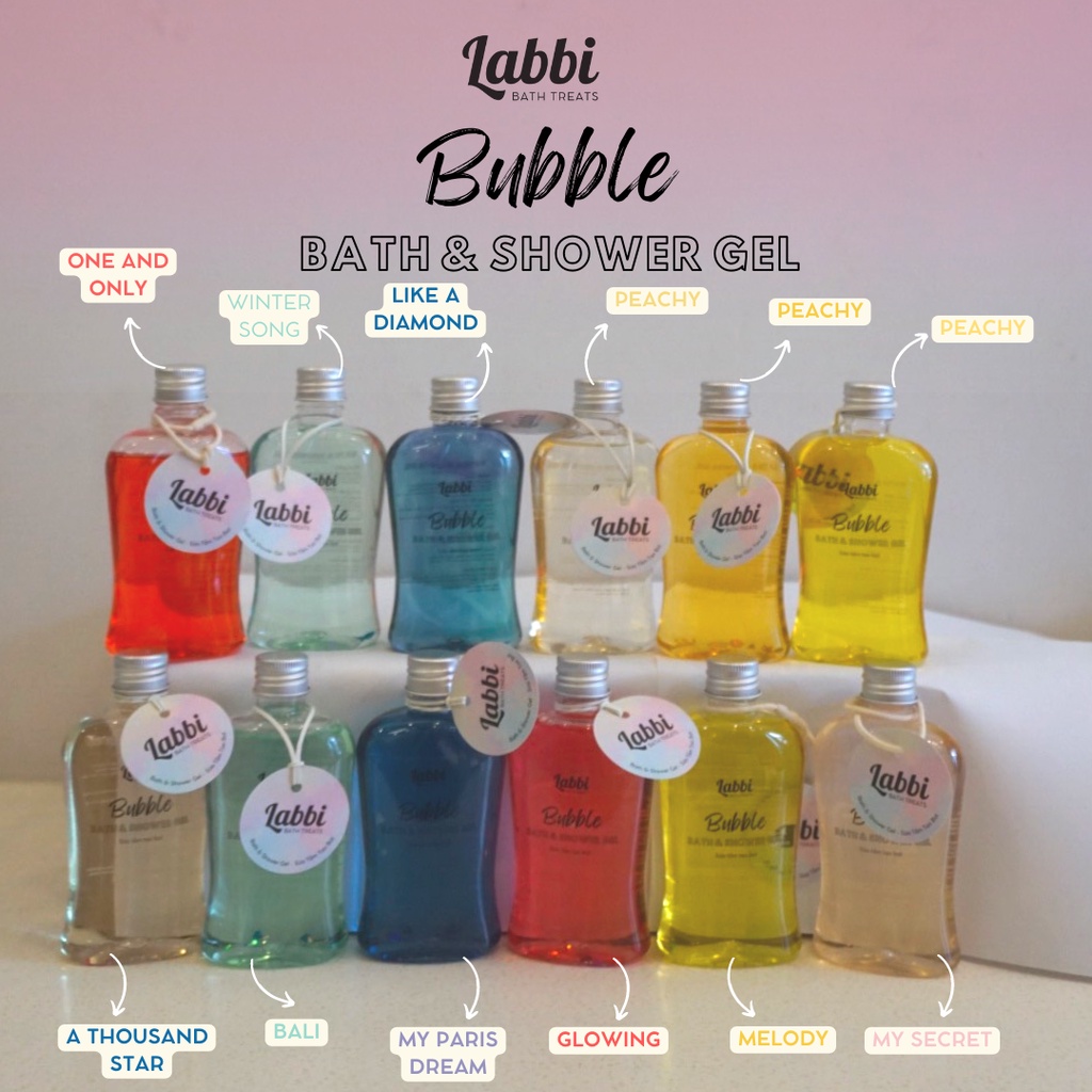 GLOWING [Labbi] Tạo bọt bồn tắm / Gel tắm tạo bọt / Bubble Gels