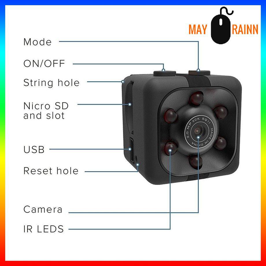 Camera An Ninh Sq11 Mini Hd1080P Cảm Biến Thông Minh
