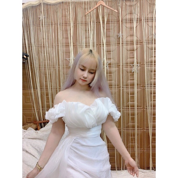 Đầm bet nhúng body dự tiệc cao cấp kèm hình thật