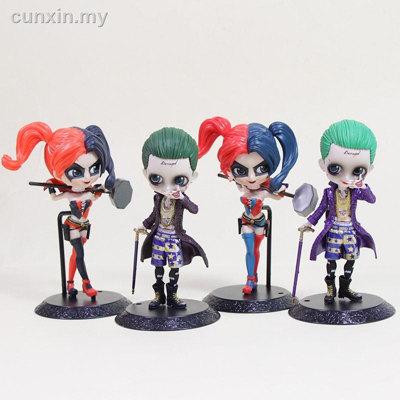 Mô Hình Đồ Chơi Nhân Vật Joker Harley Quinn Màu Đen 14cm