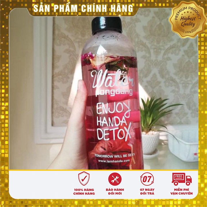 Bình nước Detox loại cỡ vừa 600ml TẶNG 1 túi vải