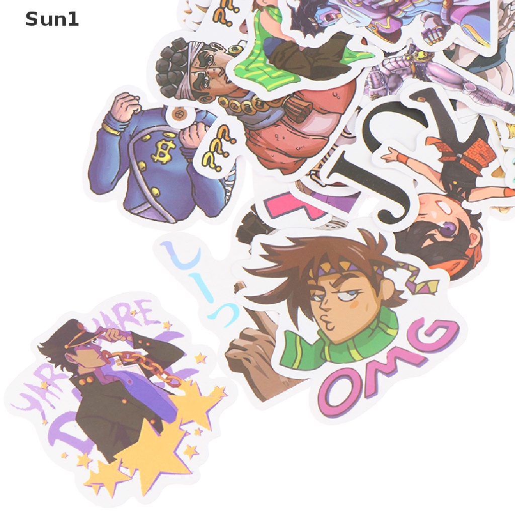 Bộ 50 Miếng Dán Jojos Bizzare Adventure Cho Ván Trượt / laptop