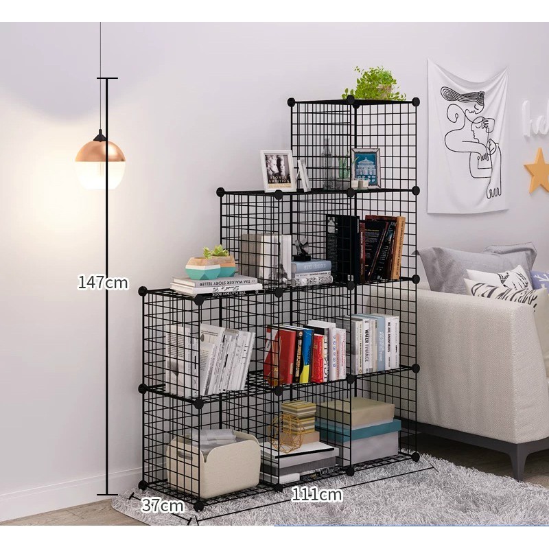 - Lưới sắt, thép lắp ghép đa năng làm giá để sách, đồ gia dụng, chuồng Size 35x35cm