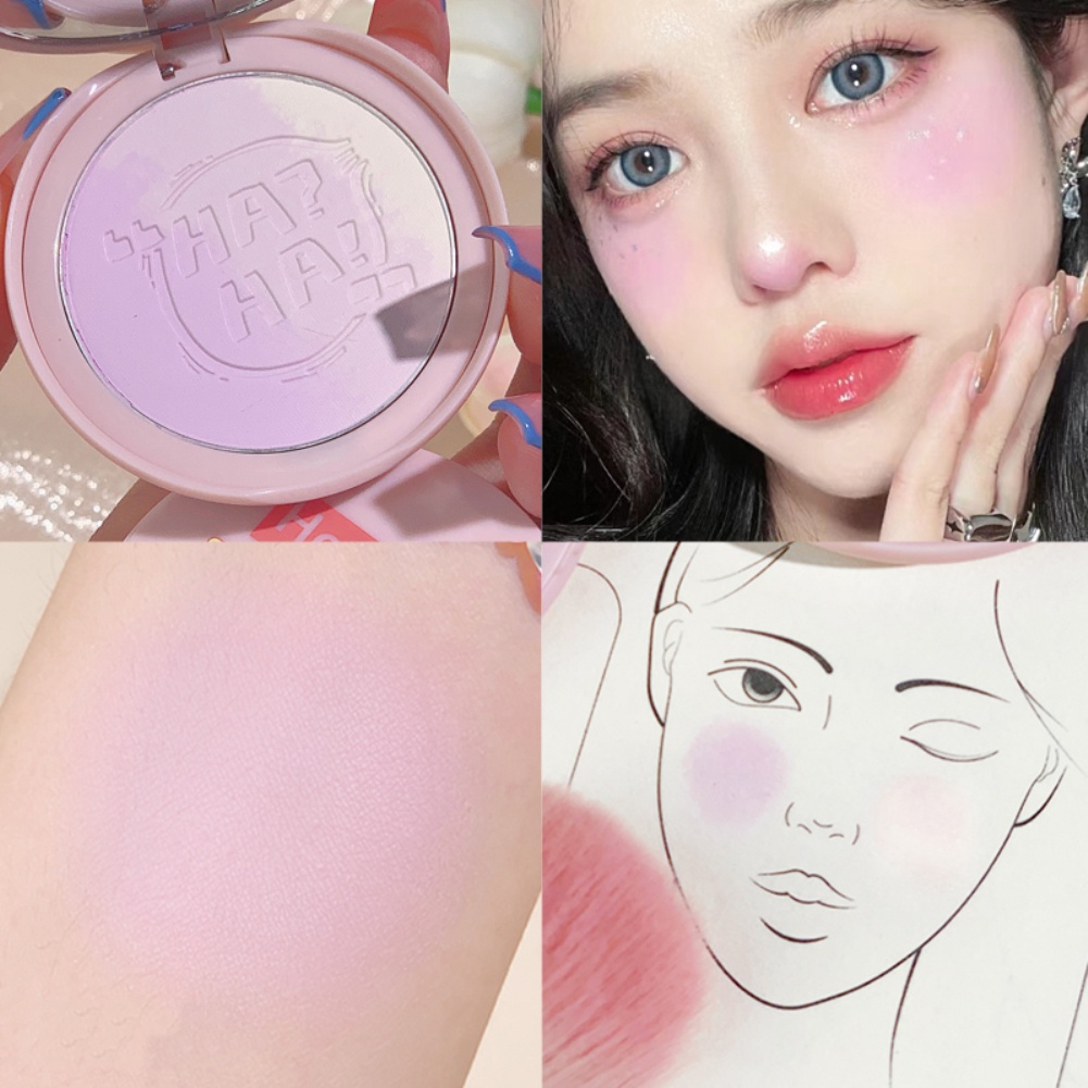 Xixi 3 Màu Gradient Blush Palette Sáng Da Phấn Má Hồng Tím Tự Nhiên Phù Hợp Với Phấn Má Hồng