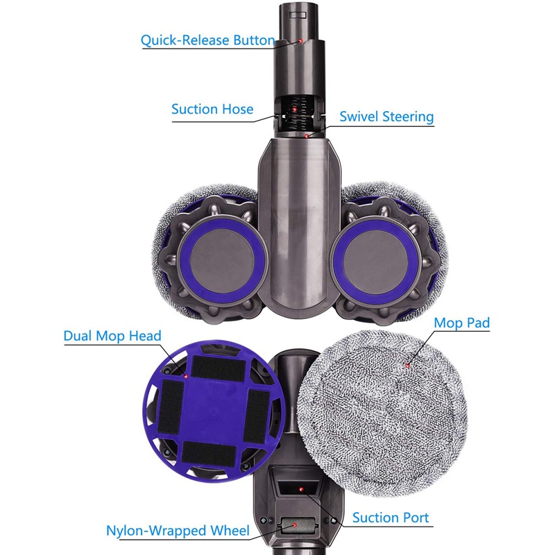 Đầu Gắn Cây Lau Nhà Cho Máy Hút Bụi Dyson V6 Animal / V6 Motorhead / Dc58 / Dc59 / Dc61 / Dc62 / Dc74 El B