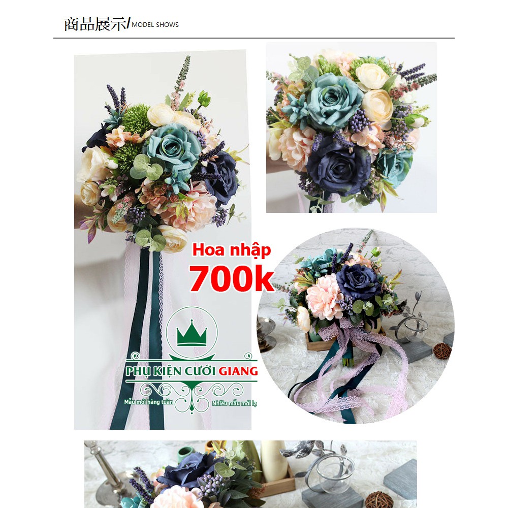 Hoa cầm tay cô dâu hàng nhập