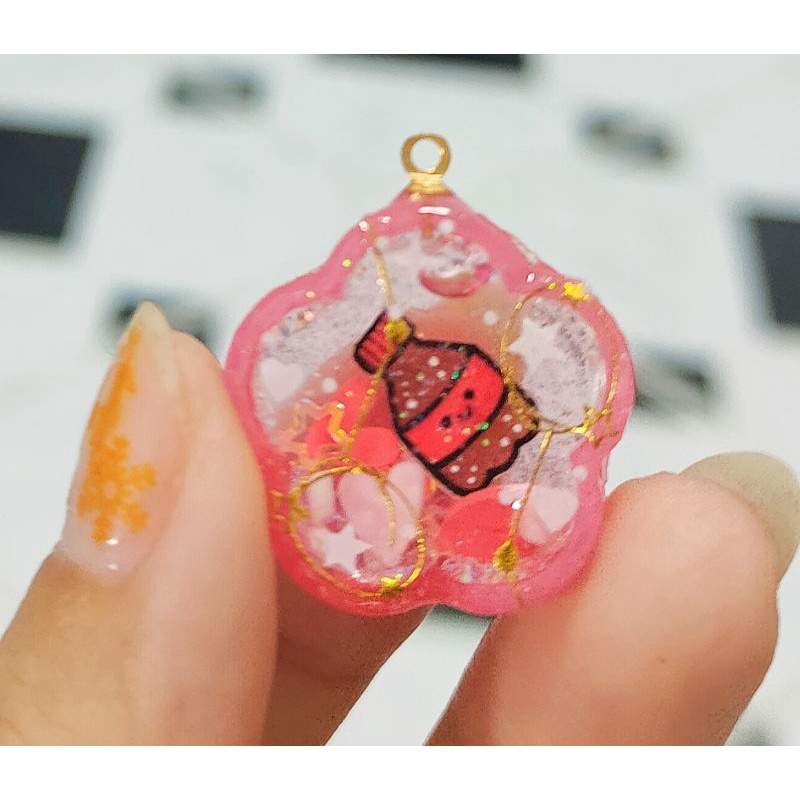 Móc khóa shaker mini: hoa và sao