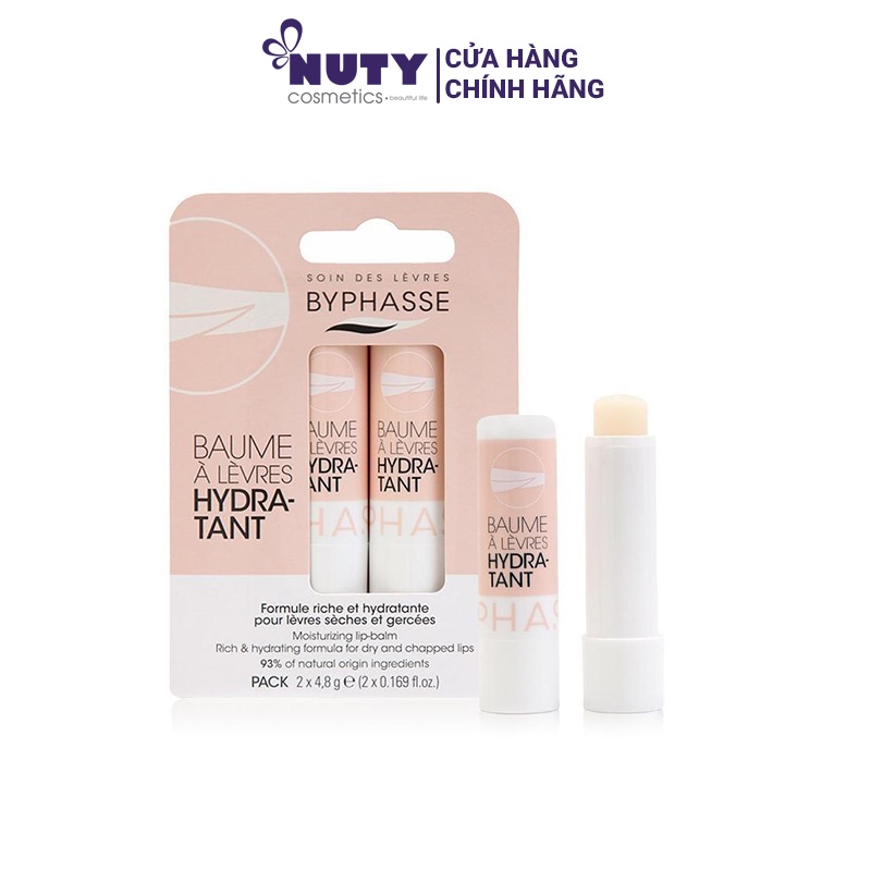 Bộ 2 Son Dưỡng Môi Byphasse Moisturizing Lip Balm (2x4,8g)