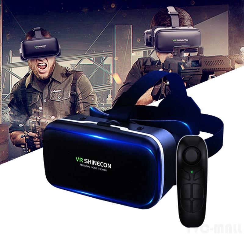 SHINECON VR Glasses Mobile Phone Virtual Reality G04 Wearing Game Smart 3D Digital Glasses + D03 Bluetooth Handle