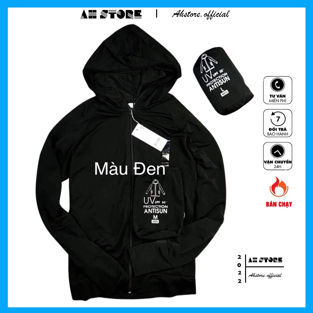 Áo chống nắng nam, áo khoác đi nắng vải kim cương, chống tia UV, thấm hút mồ hôi - ah store
