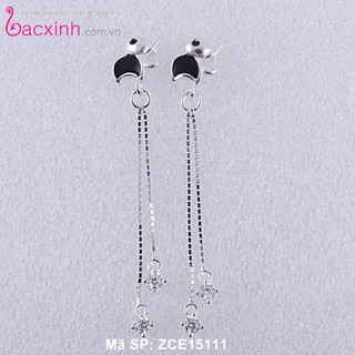Bông tai bạc Ý 925 Bạc xinh- Hồ điệp mùa xuân ZCE15111