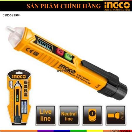 Bút thử điện âm tường không cần Tiếp Xúc - có màn hình hiển thị mức pin - Đầu dò led báo điện áp AC INGCO VD10003