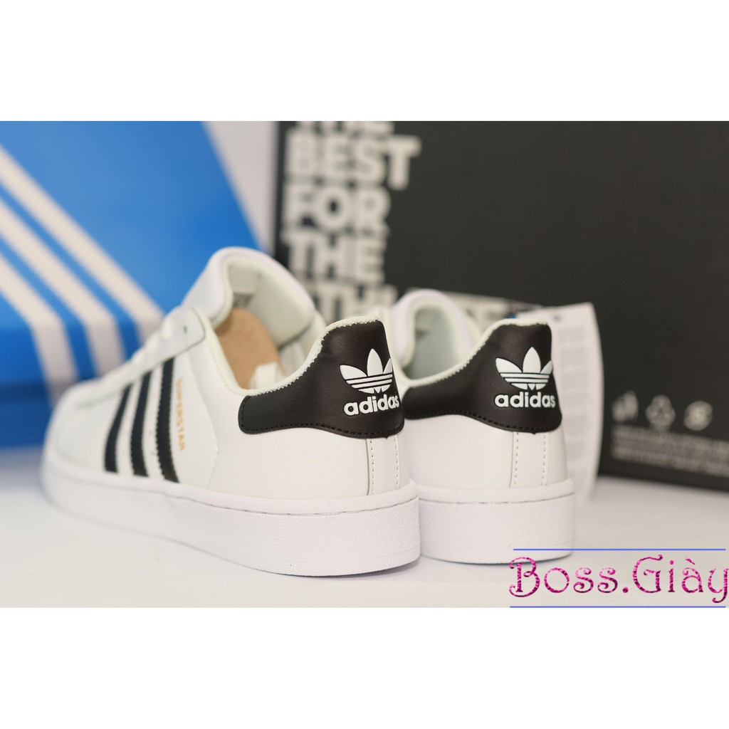 |Siêu Sale| Giày Sneaker Nam Nữ Giày Adidas Superstar Trắng Đen Tem Vàng