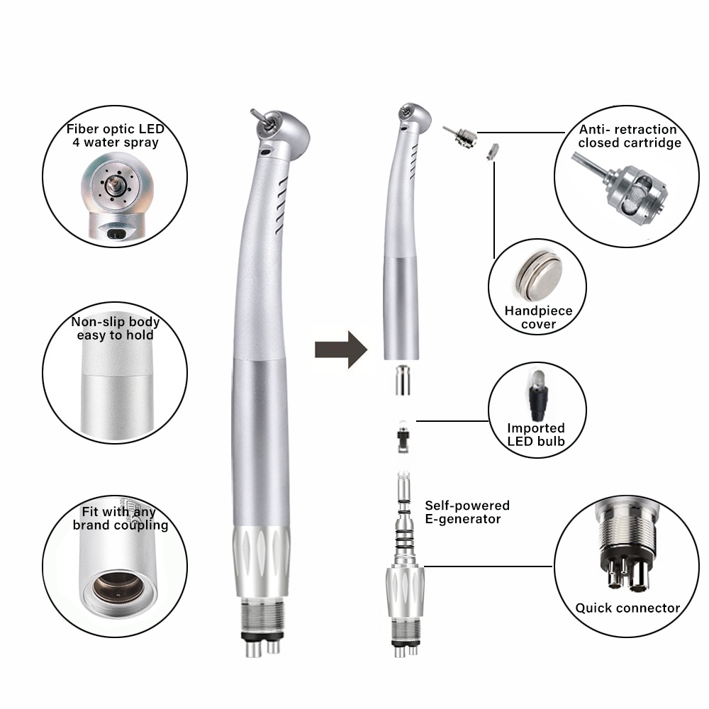 Khớp nối nhanh 6 lỗ tua bin LED sợi quang KAVO phù hợp cho khoa
