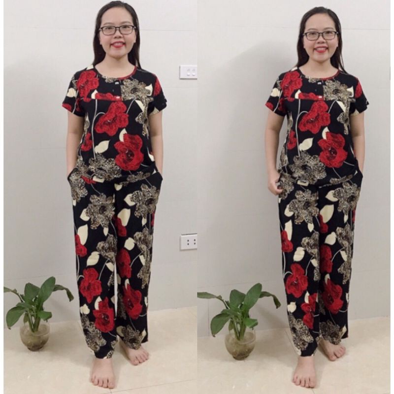 BỘ LANH TRUNG NIÊN ANH THƯ ÁO CỘC QUẦN DÀI CHO BÀ CHO MẸ_ĐỒ BỘ TRUNG NIÊN CHO BÀ CHO MẸ