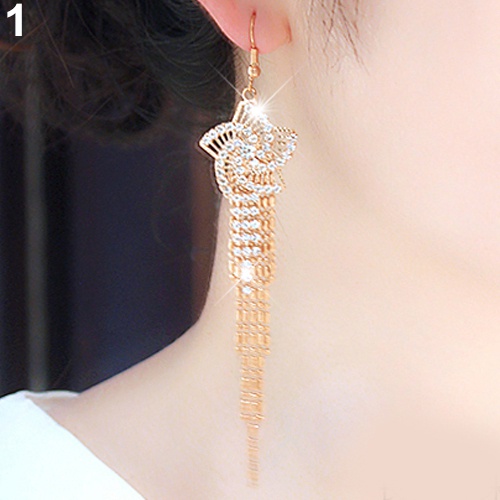 Đôi bông tai hình hoa dạng rơi kiểu dáng thời trang cho nữ