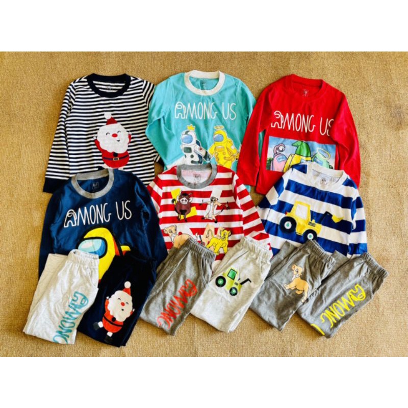 set 2 bộ gap cotton bé trai( hàng dư xịn)