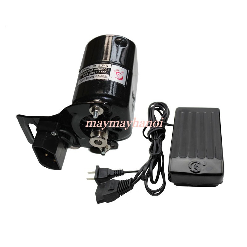 Bộ mô tơ máy may, máy vắt sổ gia đình 150w,180w (motor+bàn ga+dây curoa)