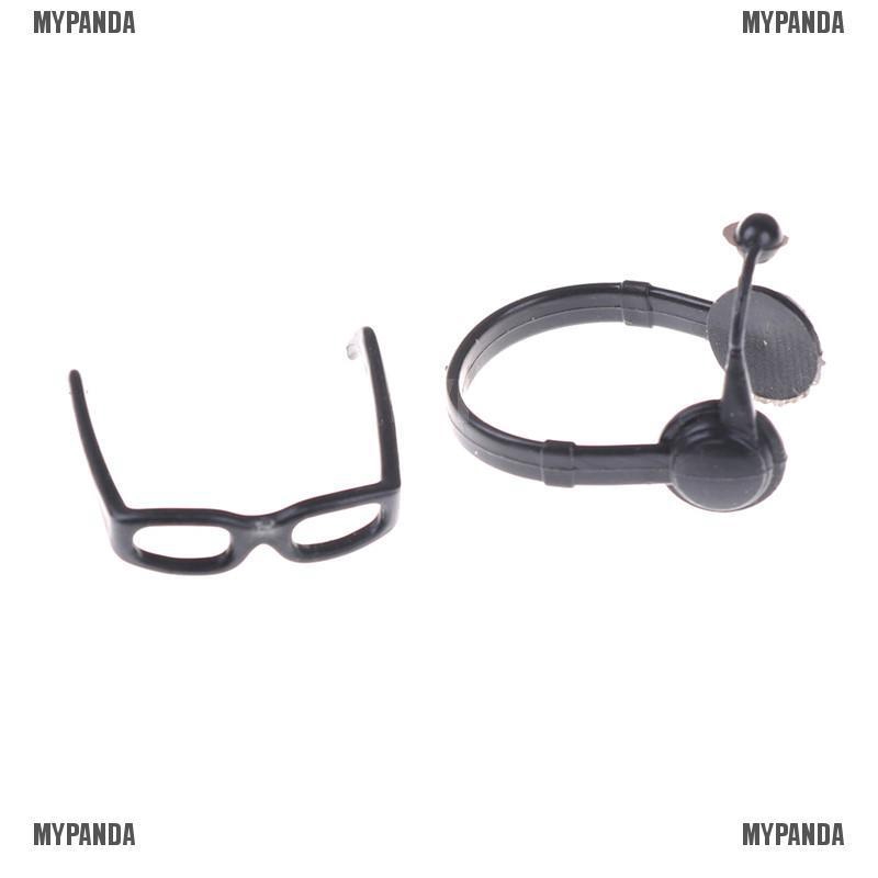 Mắt kính gấu trúc đen đồ chơi cho búp bê