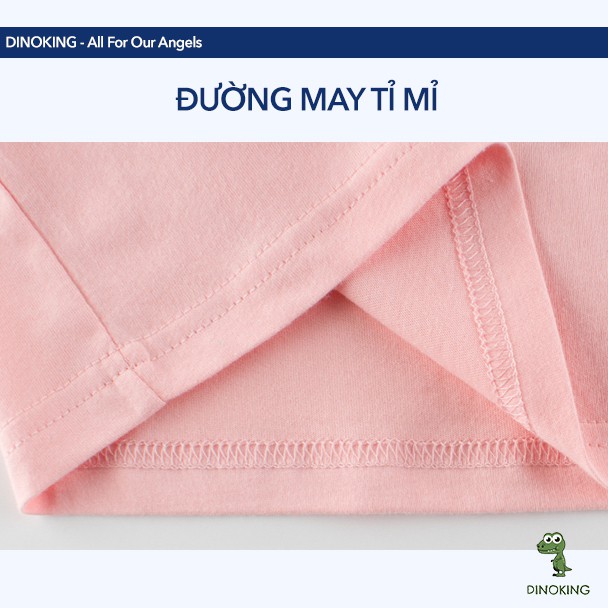 Áo phông bé gái DINOKING Áo thun trẻ em nữ cộc tay chất cotton đẹp cho bé họa tiết dễ thương 2 - 8 tuổi AT06