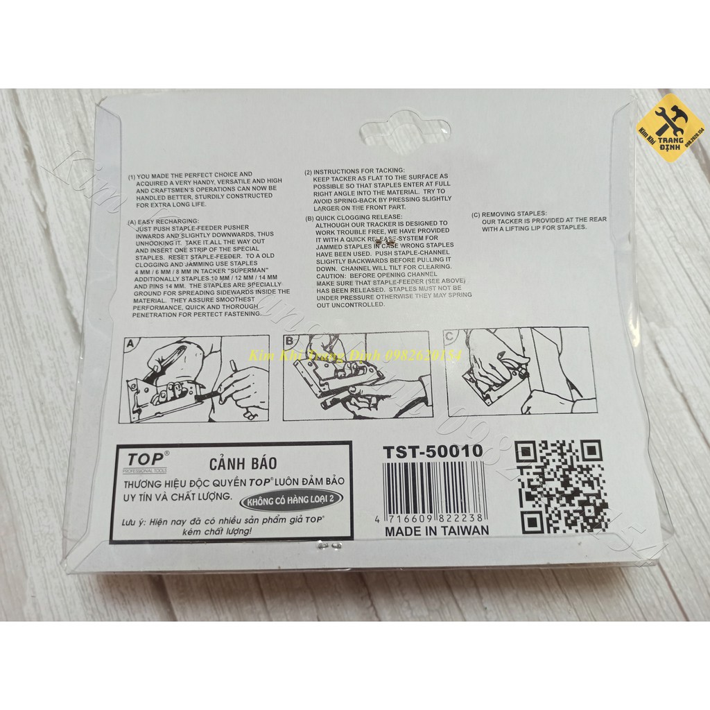 Súng Bấm Đinh Ghim  TOP - HÀNG CHÍNH HÃNG