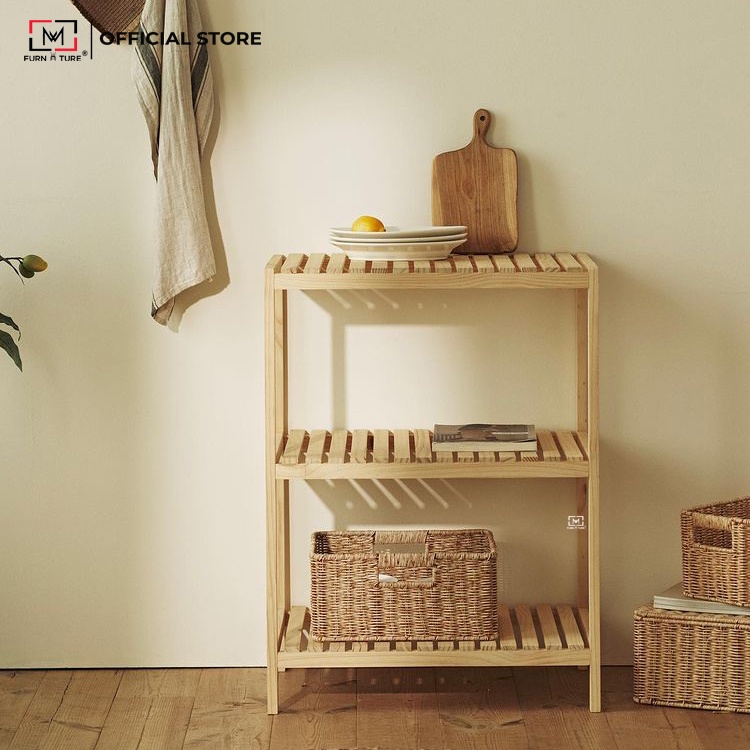 Kệ gỗ lò vi sóng đa năng 3 tầng nhiều màu thương hiệu MW FURNITURE - Nội thất căn hộ