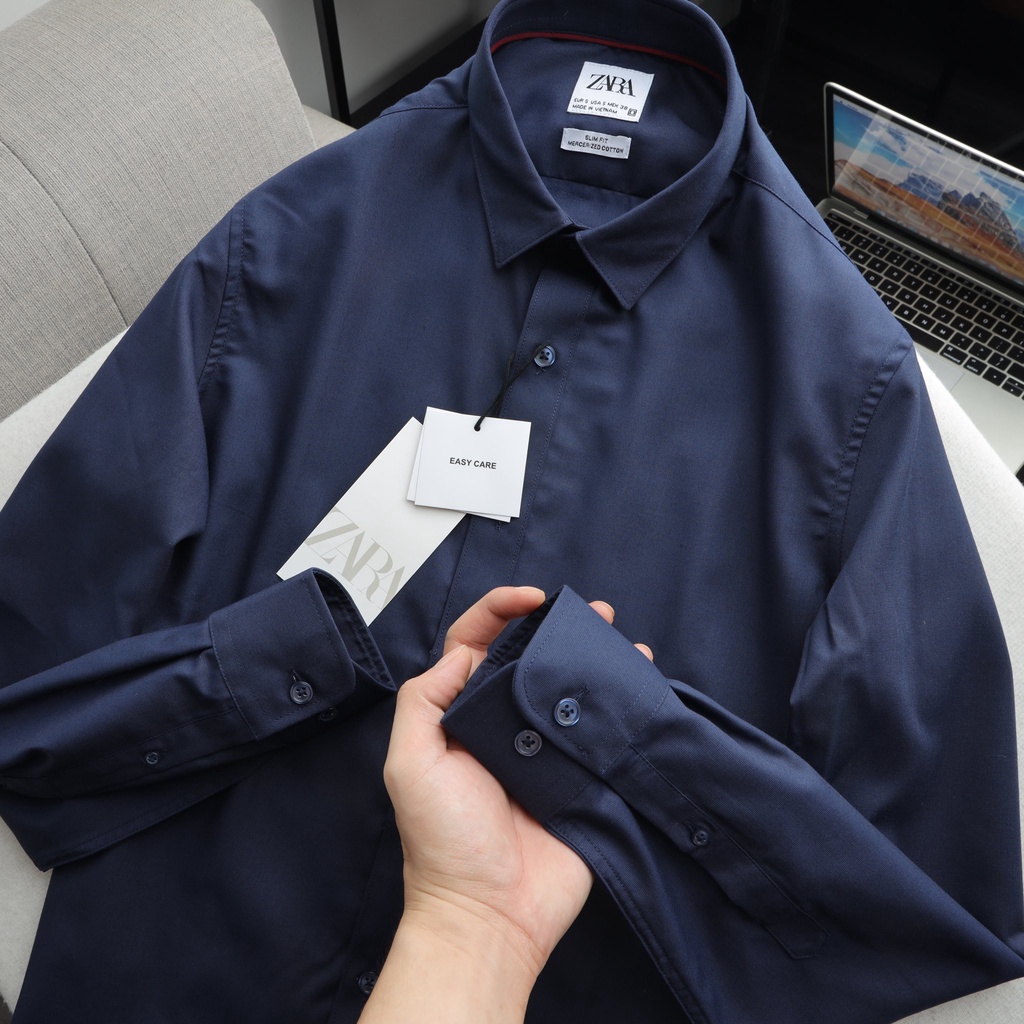 Aó sơ mi nam dài tay dư xịn ZR,Chất vải cotton lụa chống nhăn,Form Slimfit,thấm hút mồ hôi,hàng VNXK