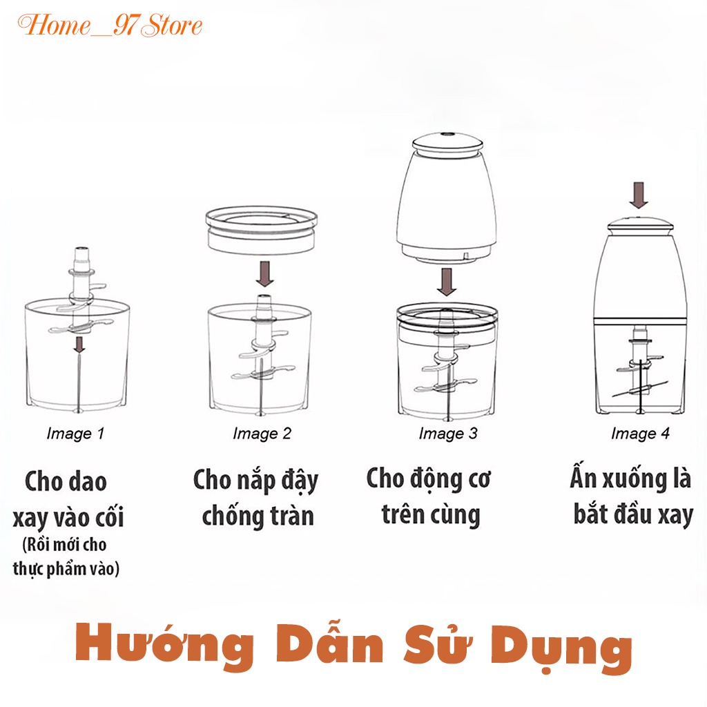 Máy xay osaka chính hãng 3 lưỡi dao xay sinh tố , xay thịt dung tích 700ml