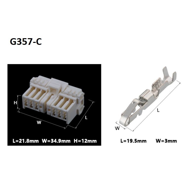 G357-Giắc cắm dây nịt ô tô trong nước 12 lỗ 2mm
