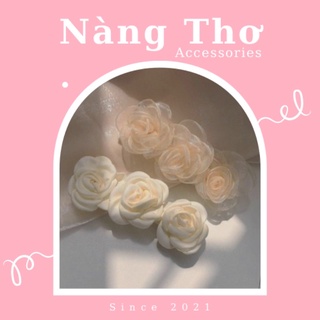 Kẹp tóc hình hoa trà By Nàng Thơ Accessories