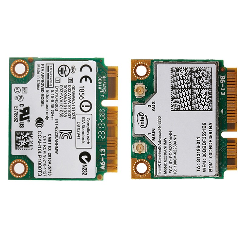 Thẻ điều hợp không dây mini PCIE Intel 6230 62230 Wifi 300Mbps