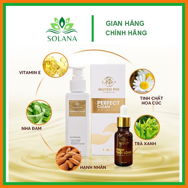 Kem Tẩy Lông Huyền Phi Tặng Serum Triệt Lông Sạch Sẽ An Toàn Không Đau Rát Dưỡng Da Mền Mại SOLANA